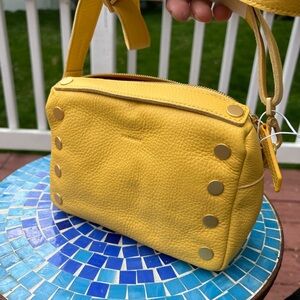 NWT Hammitt EVAN in Sacha Yellow Pebble Leather Crossbody Bag